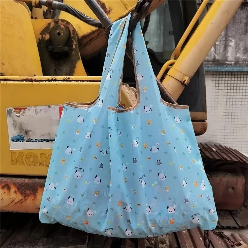 Sanrio POCHACCO Waterproof Portable Foldable Nylon Grocery Tote Bag